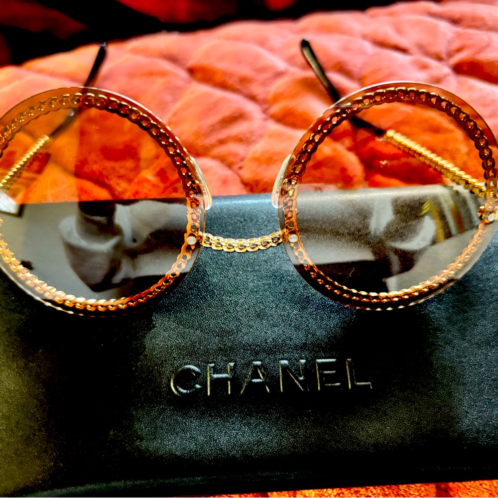 COPY - Brown Round retro Chanel Sunglasses